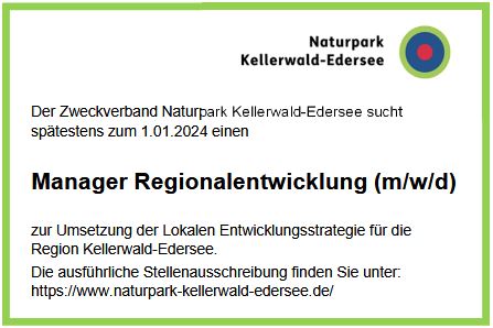 stellenanzeige naturpark manager regionalentwicklung 2024
