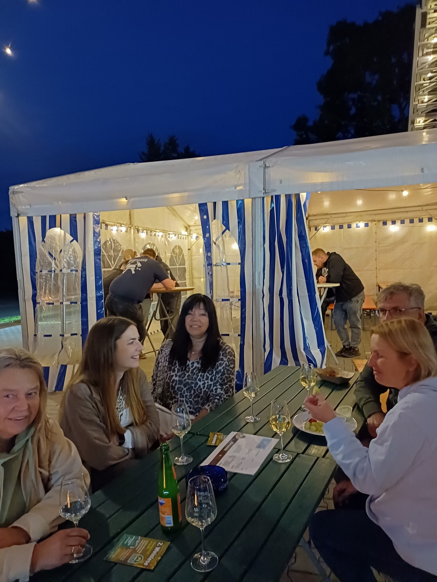 Bild mit Besuchern des Weinfestes