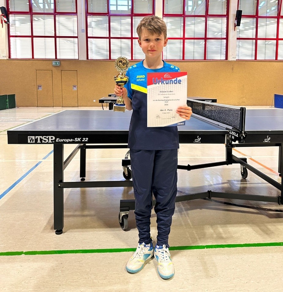 Hier, Johann Lecher, der sich als Zweiter bei den Bezirksjahrgangsmeisterschaften für die hessischen Jahrgangsmeisterschaften qualifizierte.